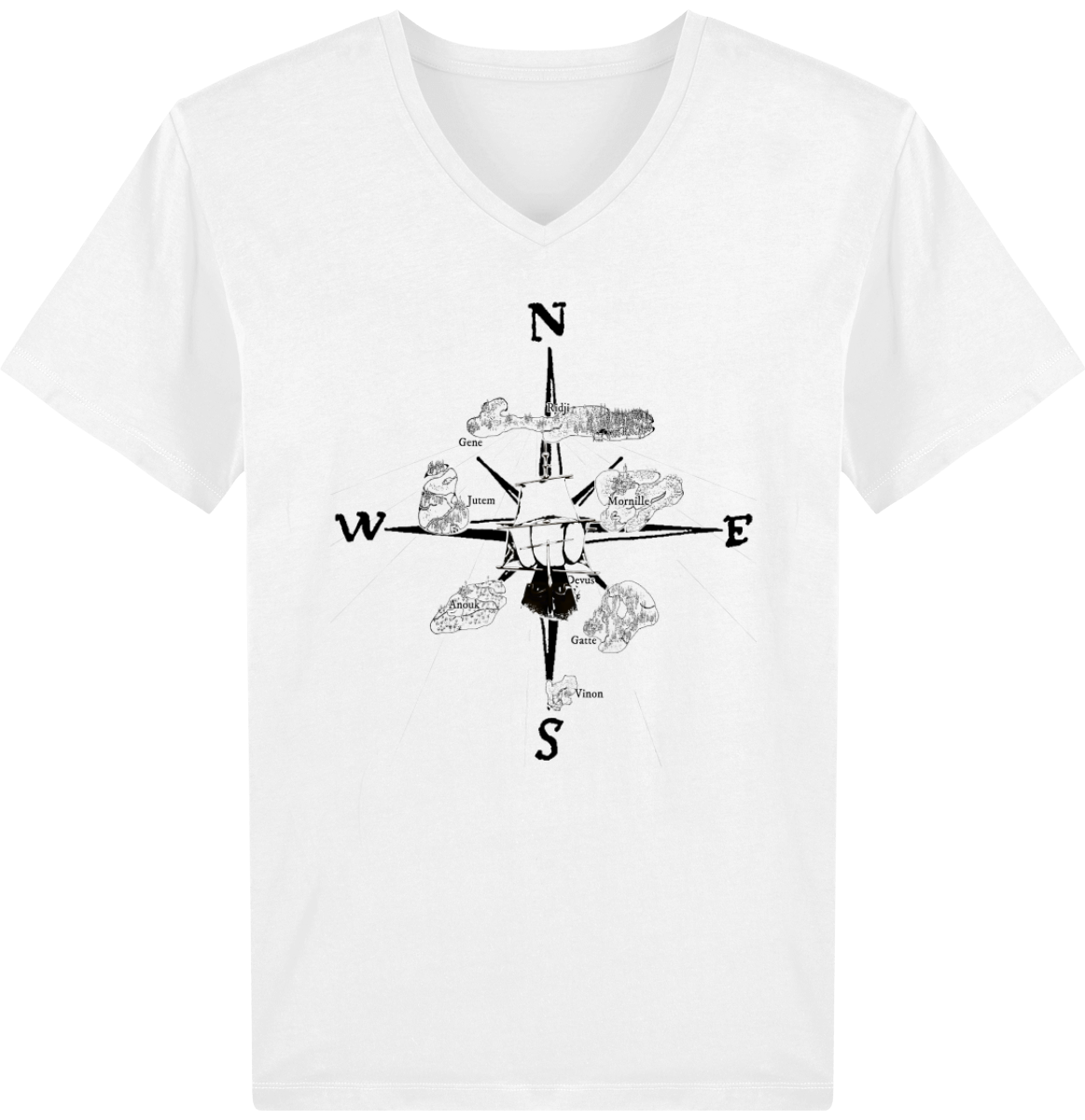 Tee Shirt Homme Col V Stanley PRESENTER Navire, Le Pourfendeur