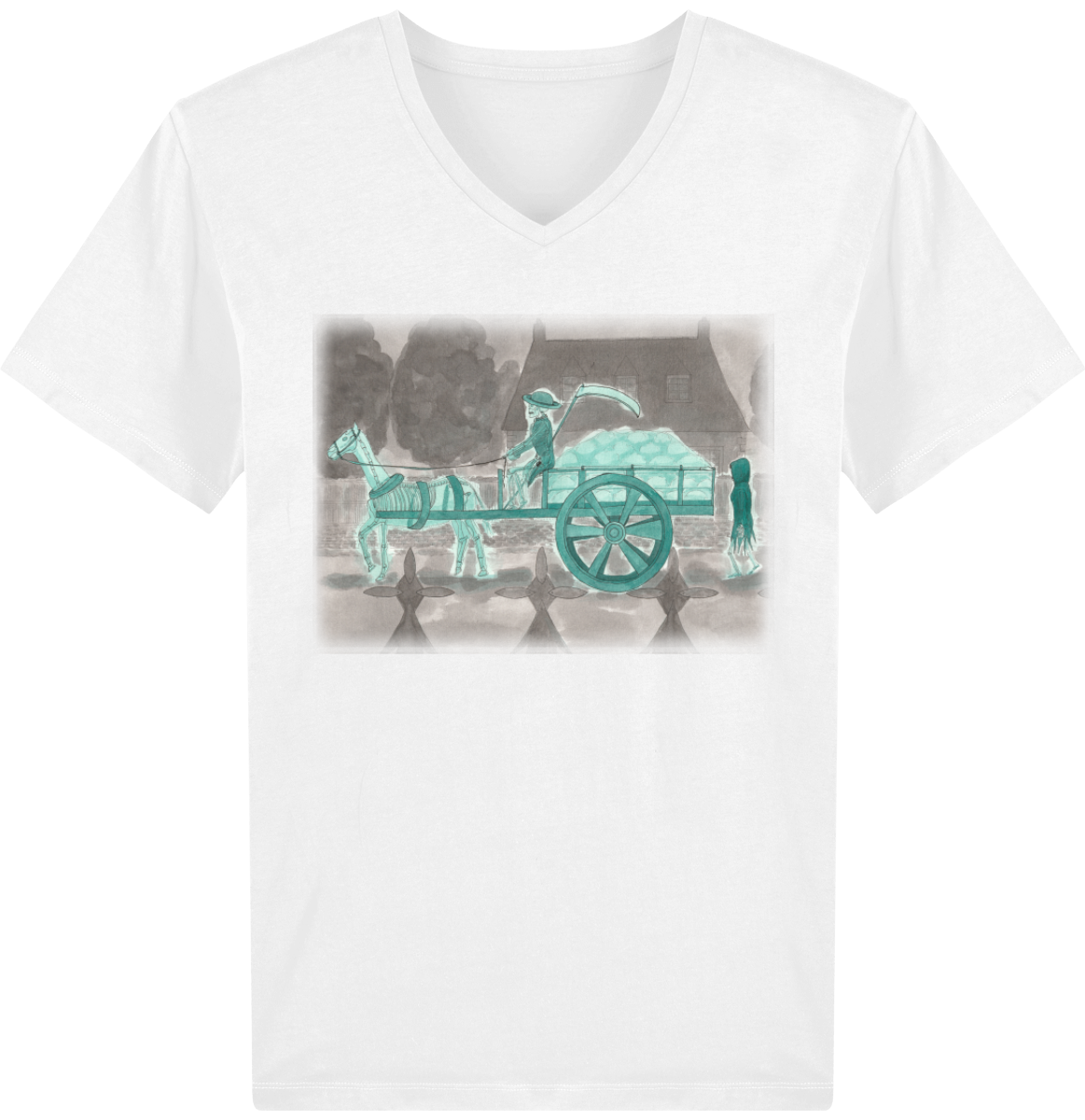 Tee Shirt Homme Col V Stanley PRESENTER, L’ankou, mythe breton