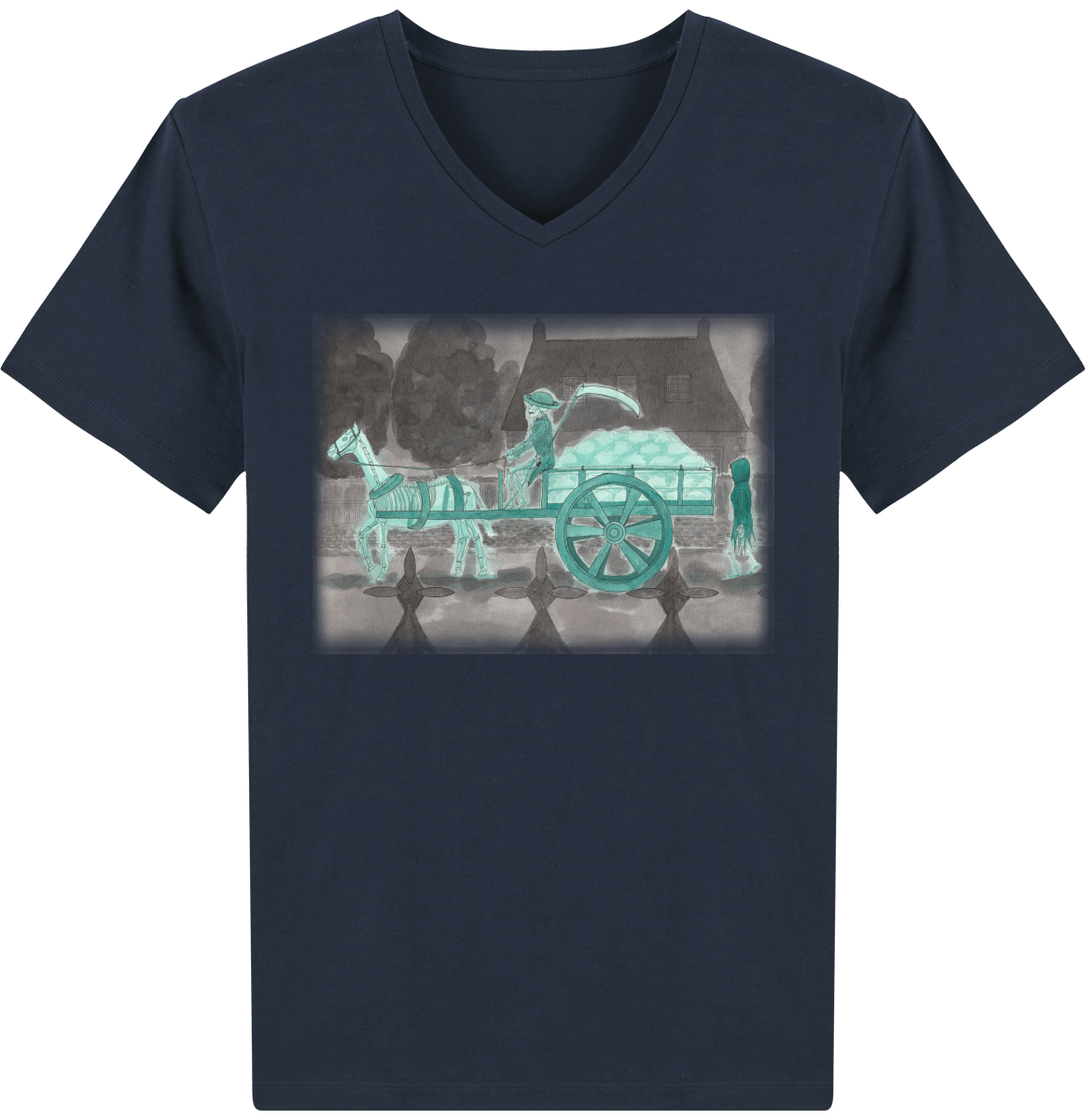 Tee Shirt Homme Col V Stanley PRESENTER, L’ankou, mythe breton