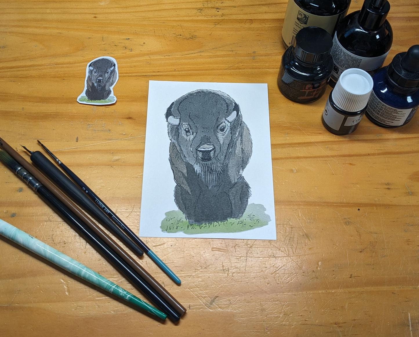 Bison, posters et stickers