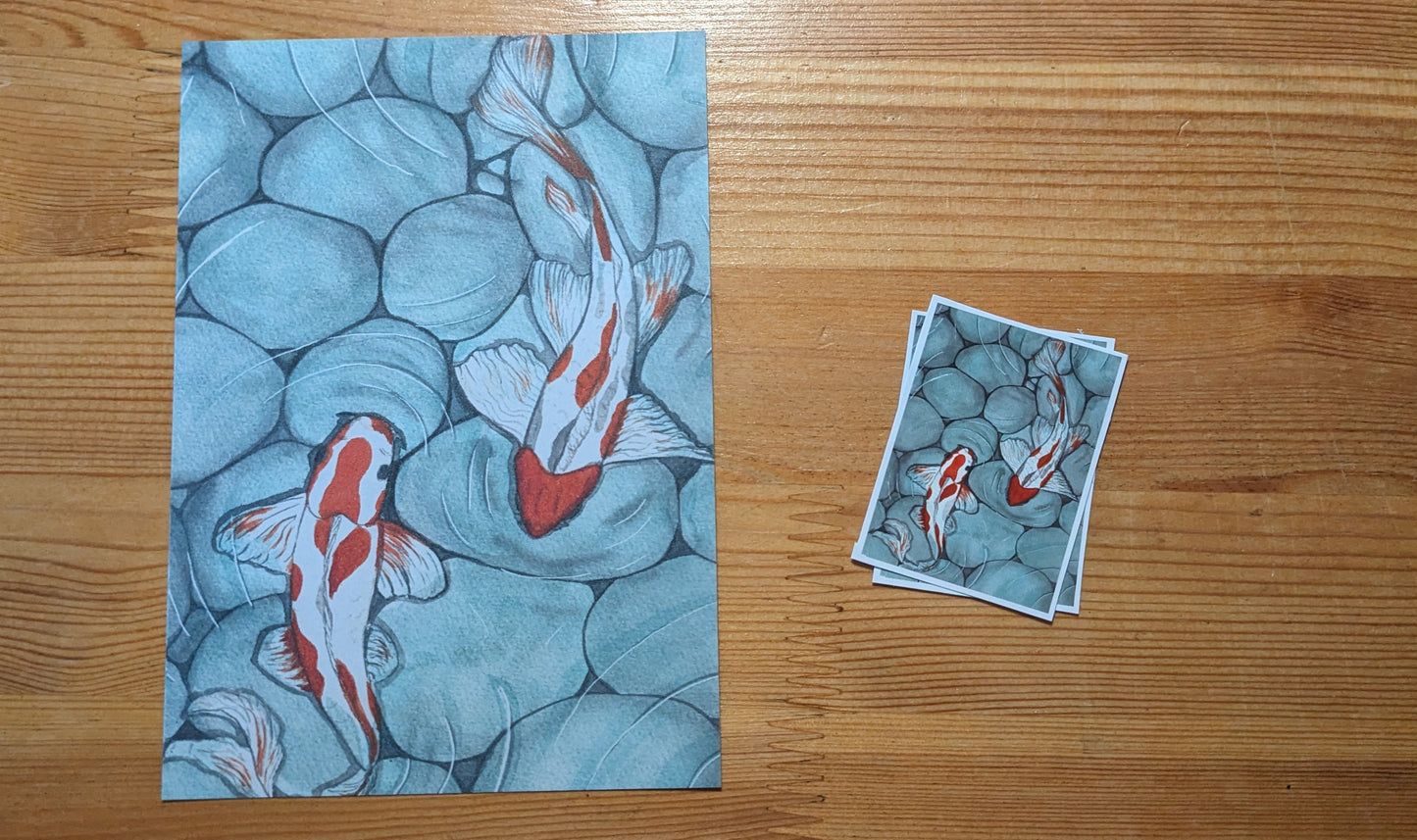 Carpes Koï, posters et stickers