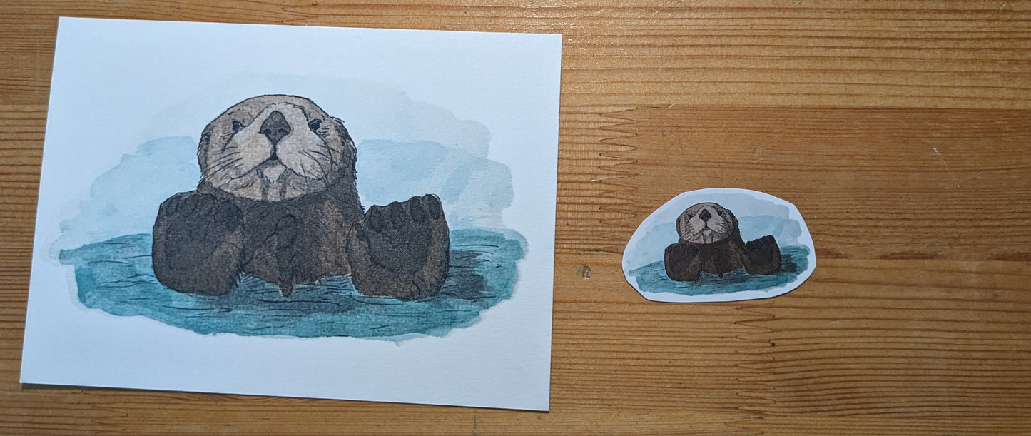 Loutre de mer, posters et stickers