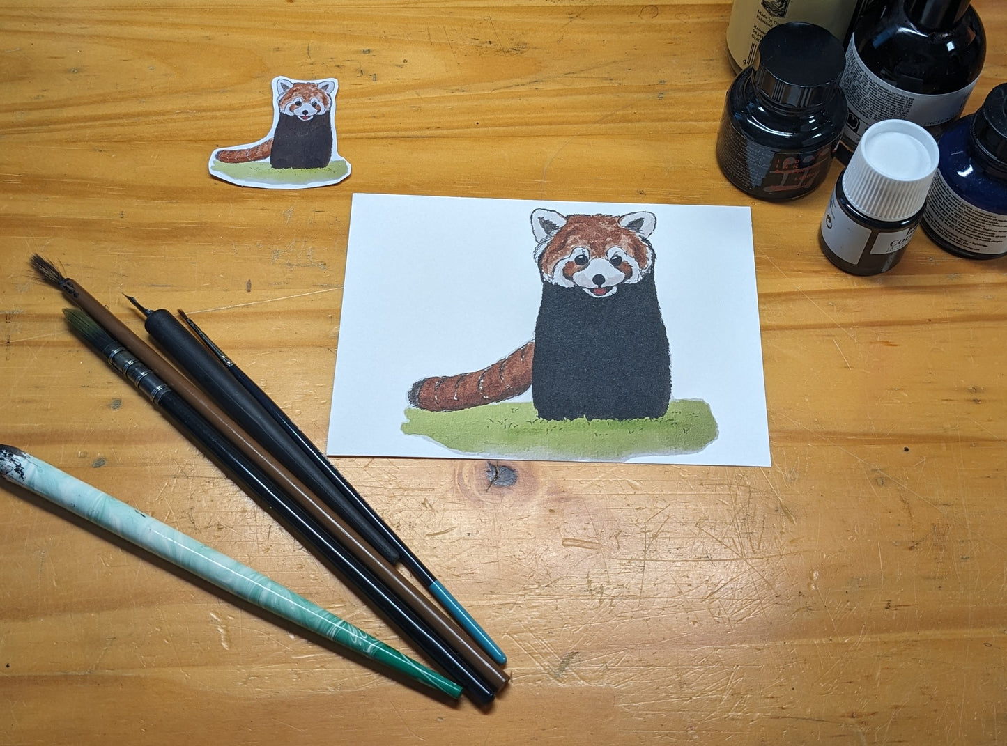 Panda roux, posters et stickers