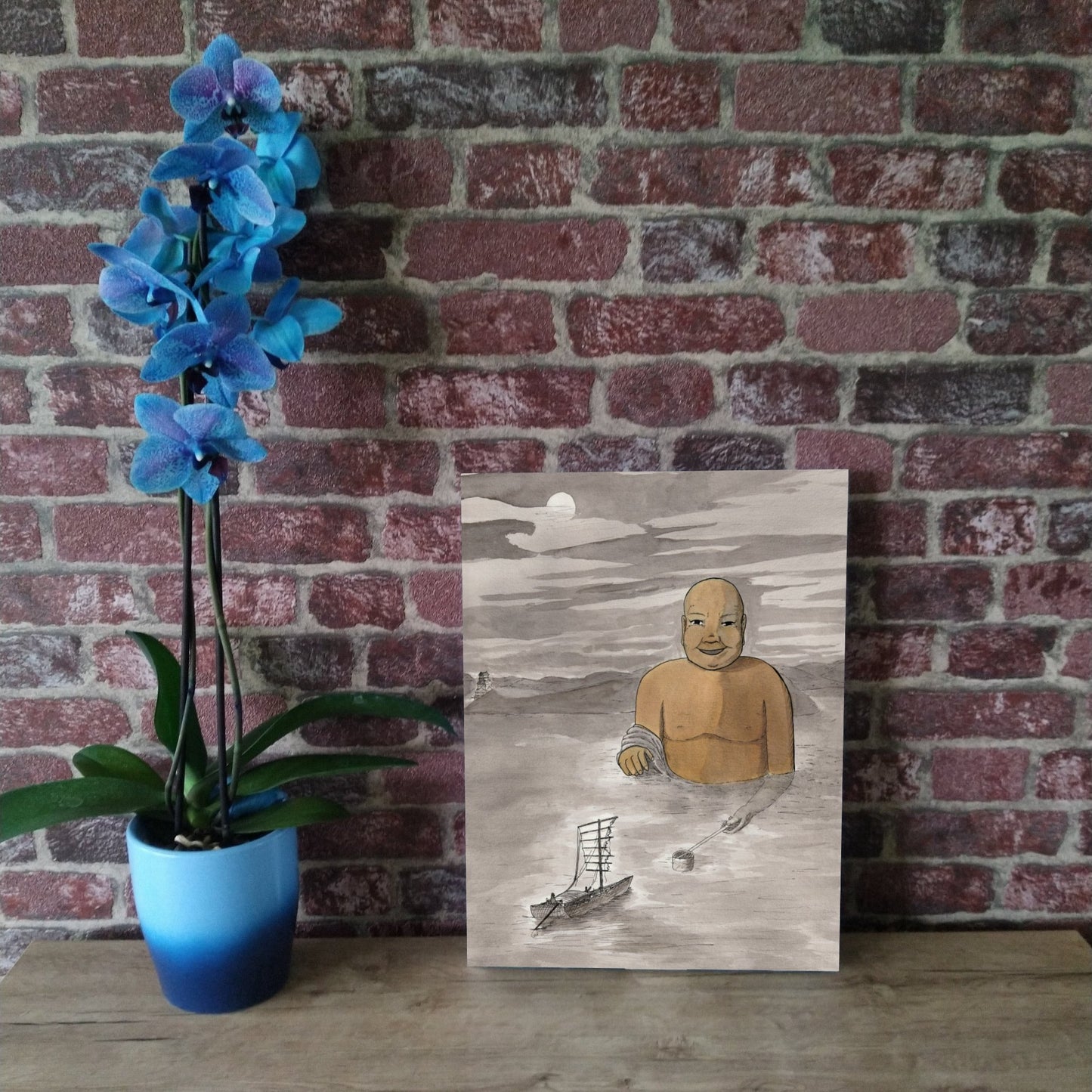 umibozu umibôzu mythologie japonaise moine boudhiste peinture à l'encre elsa abadie penars