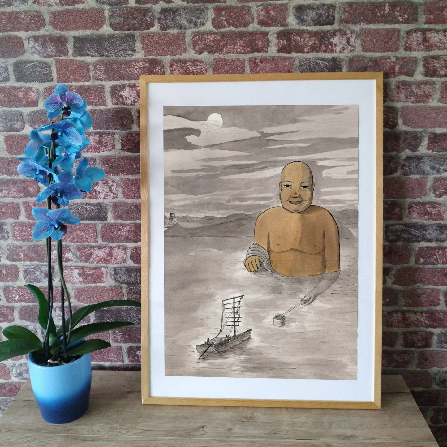 umibozu umibôzu mythologie japonaise moine boudhiste peinture à l'encre elsa abadie penars