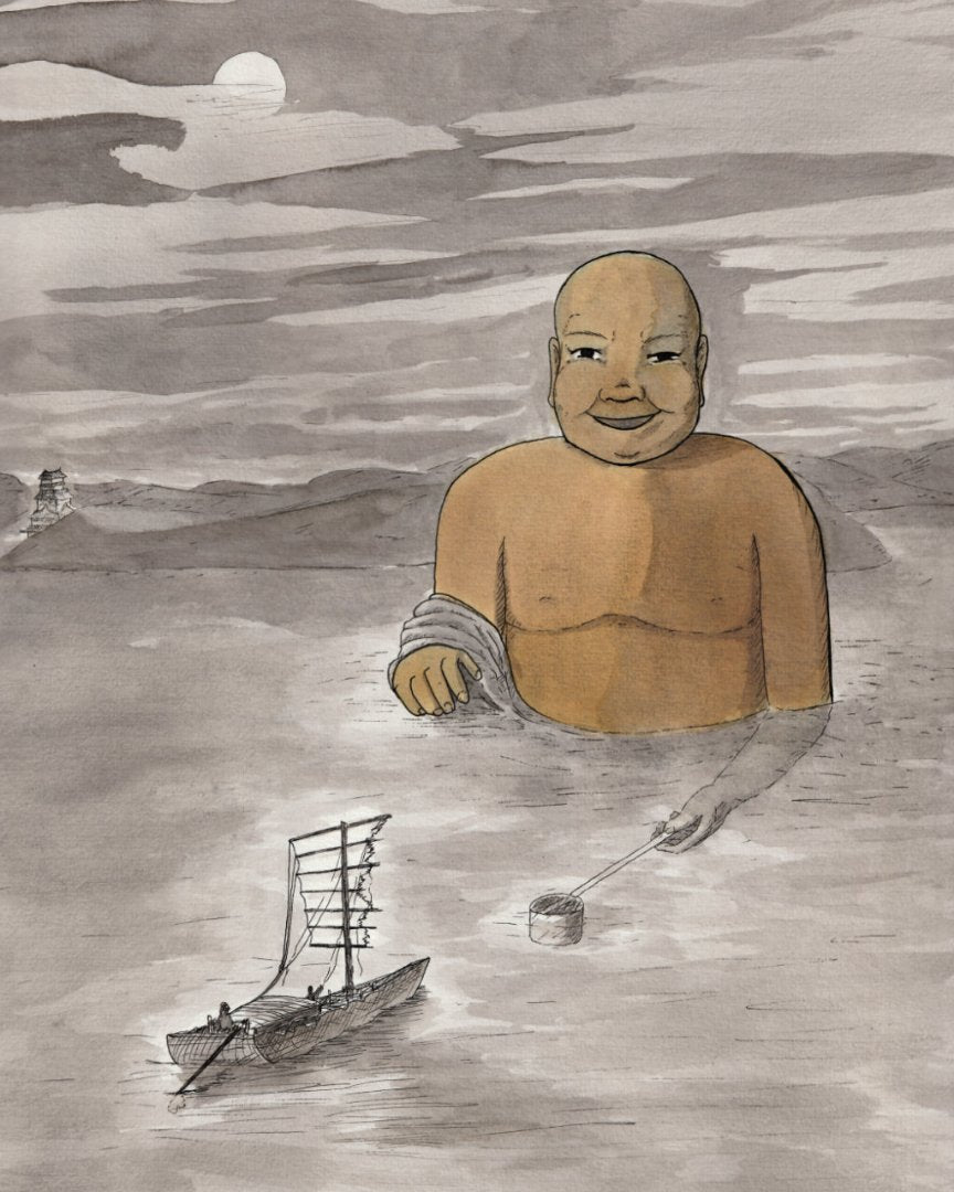 umibozu umibôzu mythologie japonaise moine boudhiste peinture à l'encre elsa abadie penars