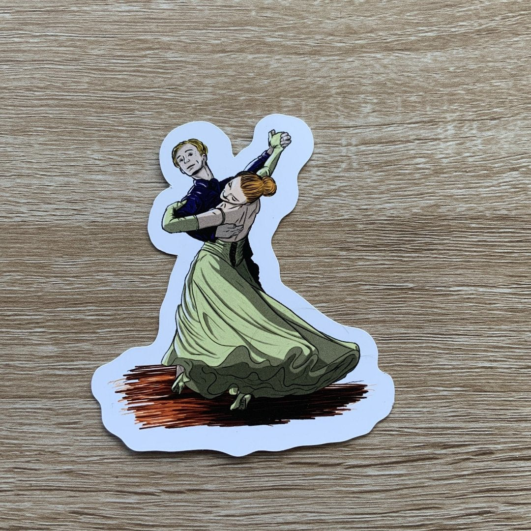 Magnet, aimant de réfrigérateur, frigo, dessin numérique, danse couple valse, inktober 2024 elsa abadie penars