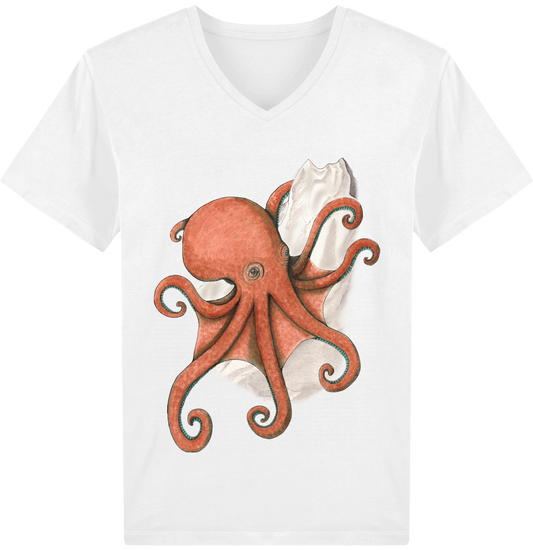 Tee Shirt Homme Col V Stanley PRESENTER La pieuvre de Papetoia