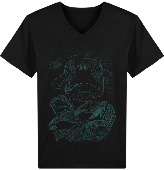 Tee Shirt Homme Col V Stanley PRESENTER Tortues