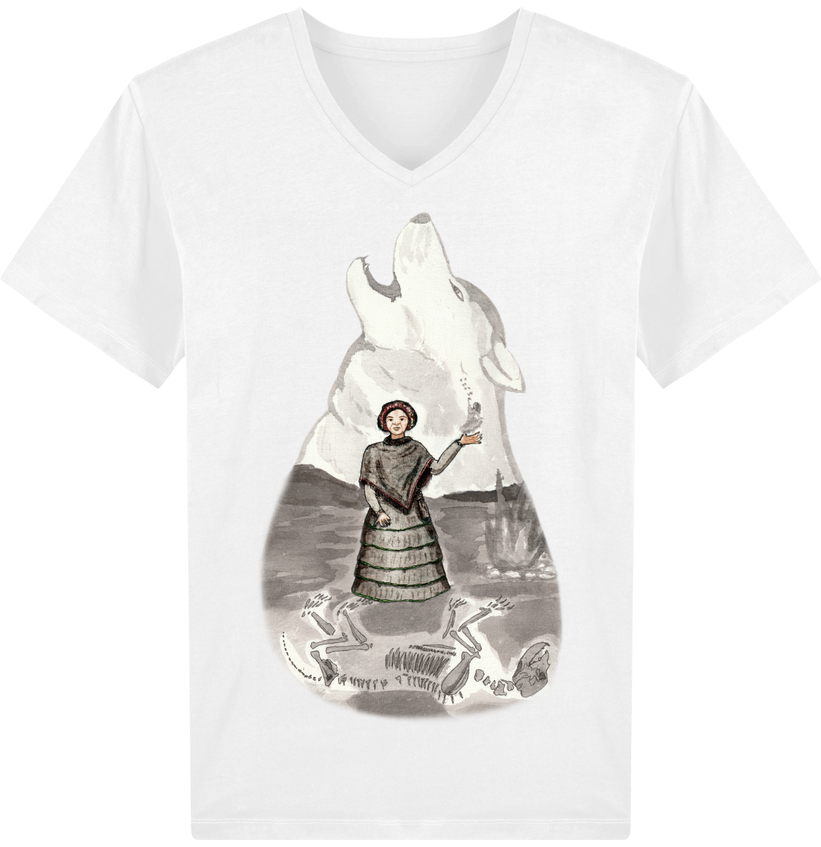 Tee Shirt Homme Col V Stanley PRESENTER, La loba