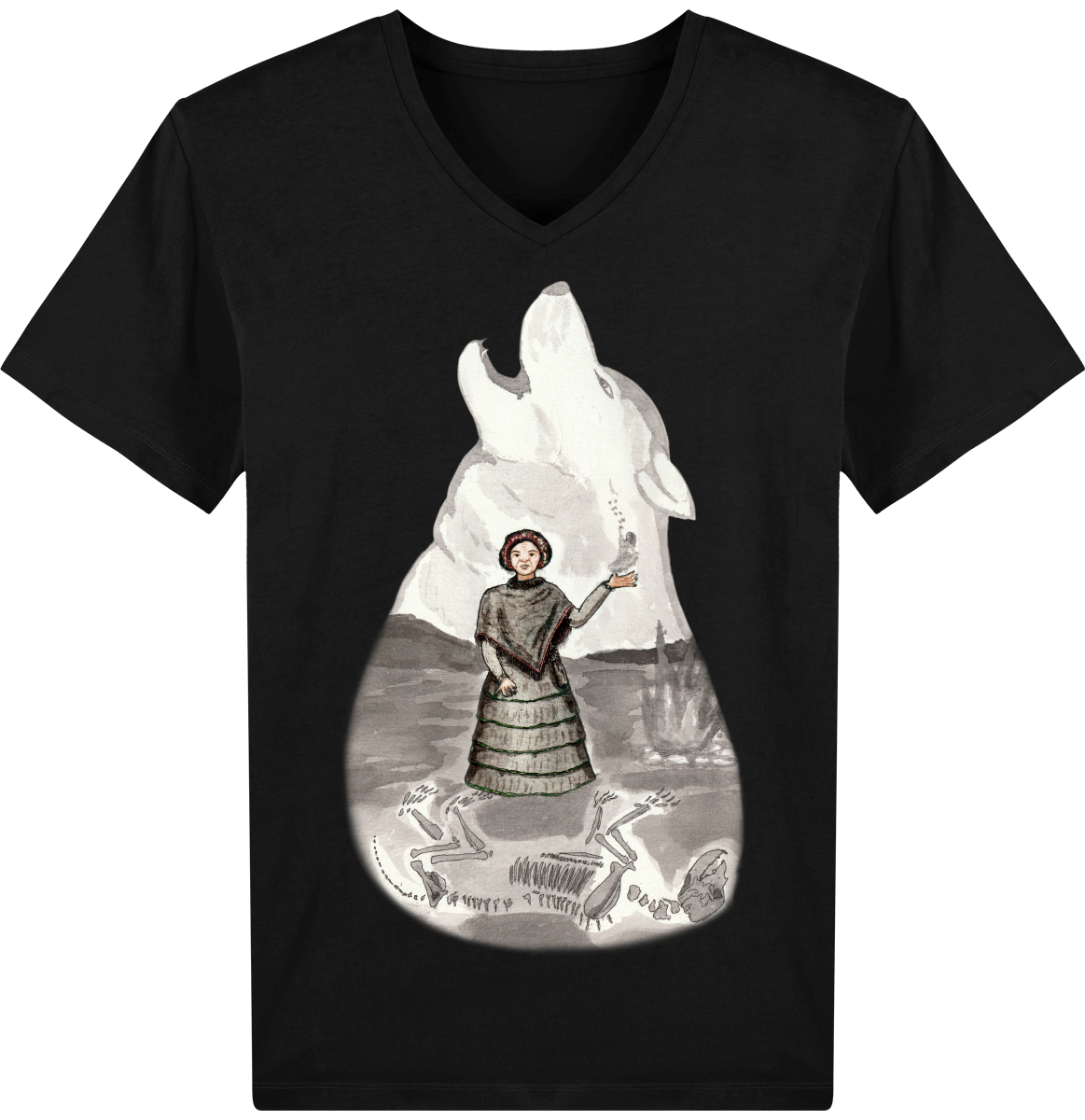 Tee Shirt Homme Col V Stanley PRESENTER, La loba