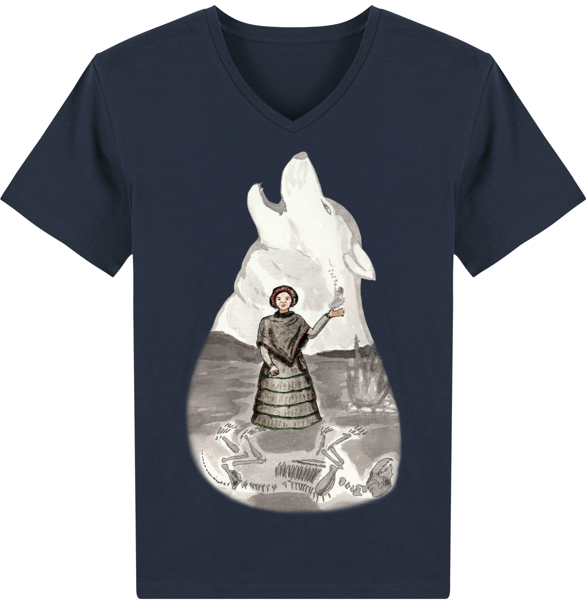 Tee Shirt Homme Col V Stanley PRESENTER, La loba