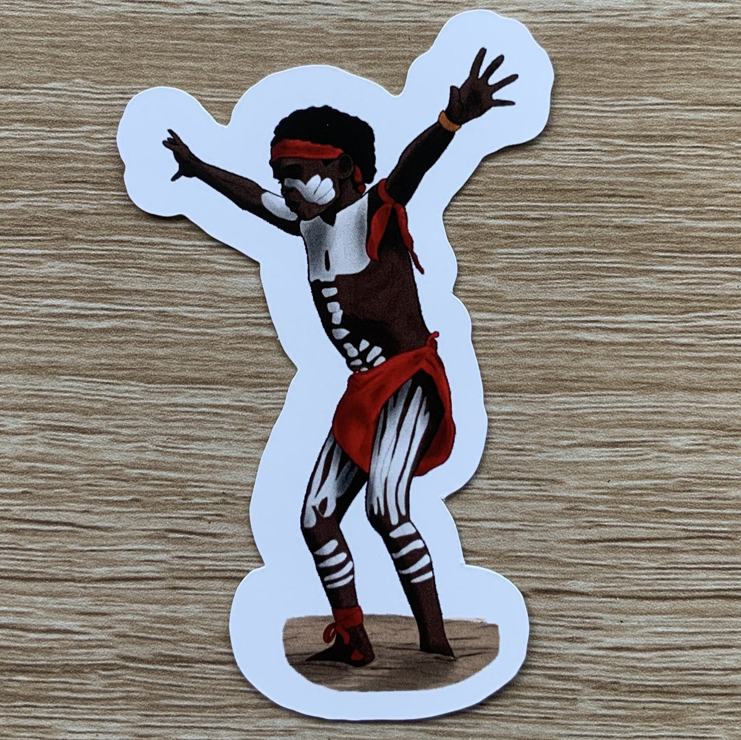 Magnet, aimant de réfrigérateur, frigo, dessin numérique, danse corroboree indigène aborigène enfant garçon 2024 elsa abadie penars