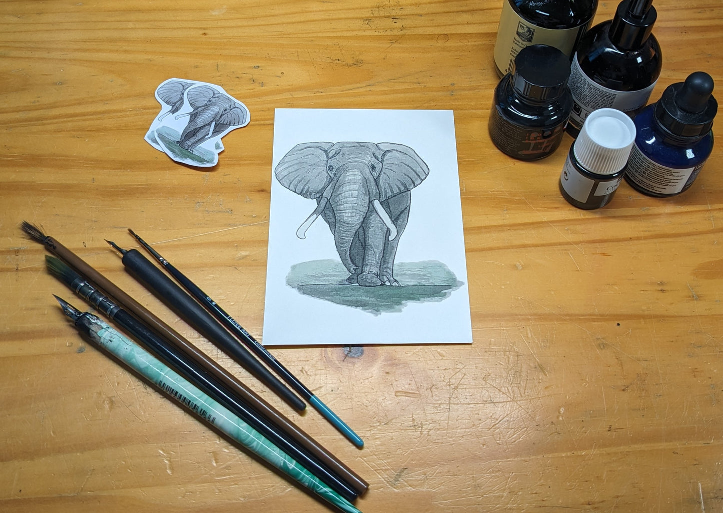 Éléphant, posters et stickers