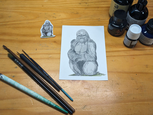 Gorille, posters et stickers