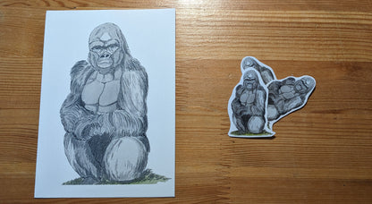 Gorille, posters et stickers