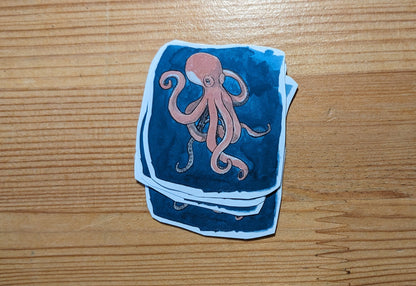 Pieuvre, posters et stickers